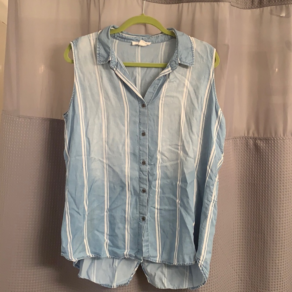BeachLunchLoungeCollection- size XL-Chambray top